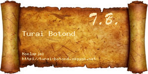 Turai Botond névjegykártya